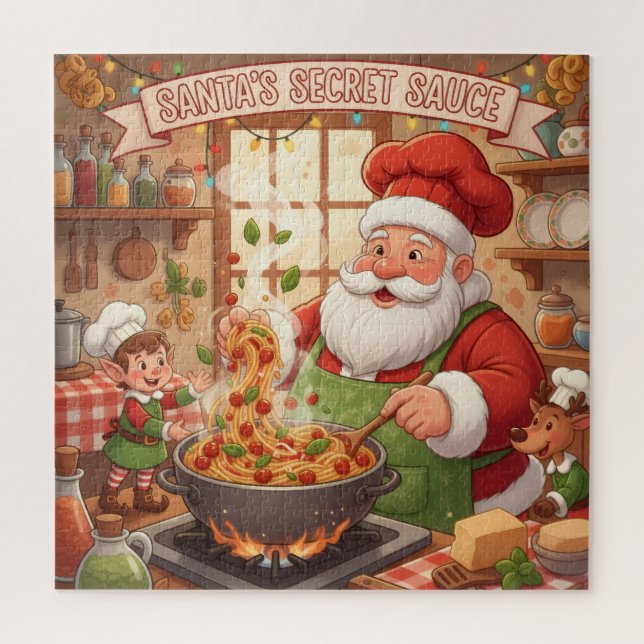 Santa's Festive Christmas Chef Jigsaw Puzzle (Vertical)