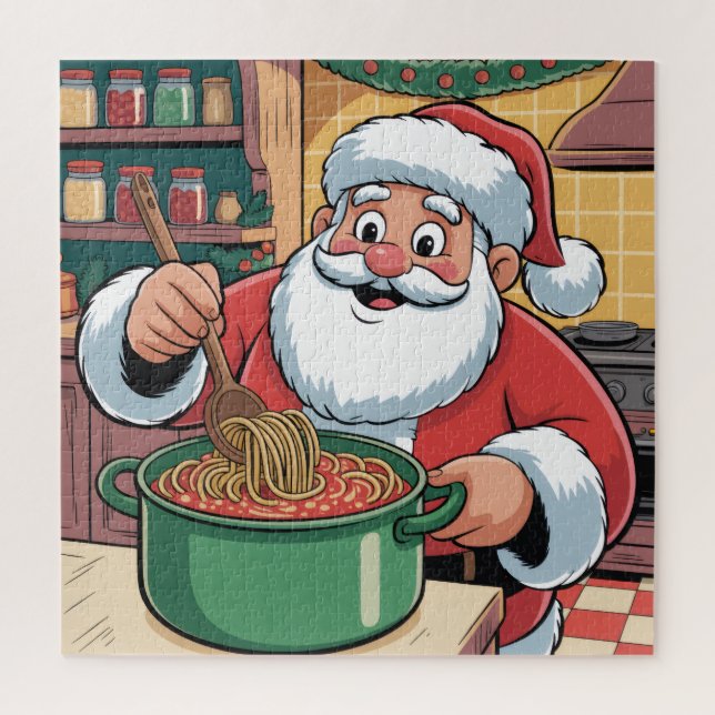 Santa's Festive Christmas Chef Jigsaw Puzzle (Vertical)