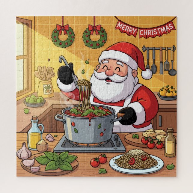 Santa's Festive Christmas Chef Jigsaw Puzzle (Vertical)