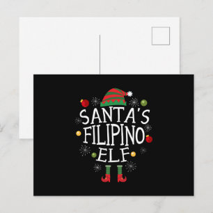 Santa's Filipino Elf - Philippines Christmas Postcard