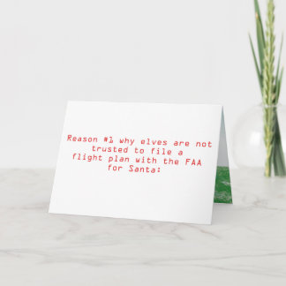 Santa's Flight Plan Holiday Card