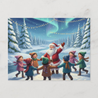 Santa's Forest joy Postcard