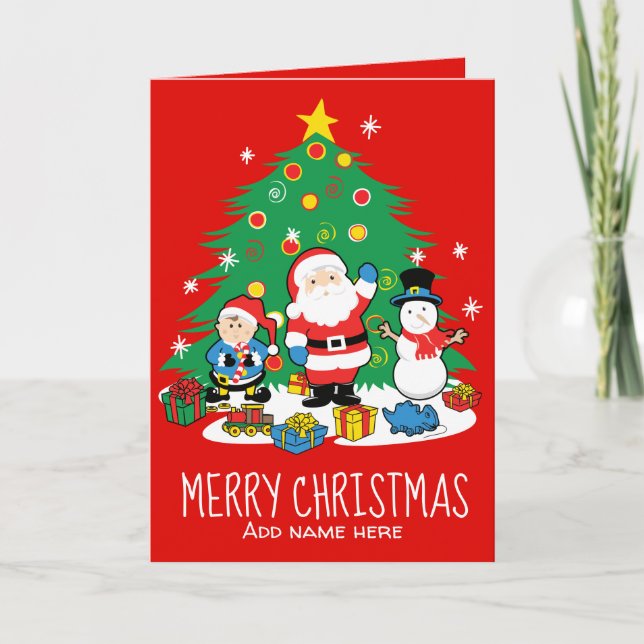 Santa's friends holiday card (Front)