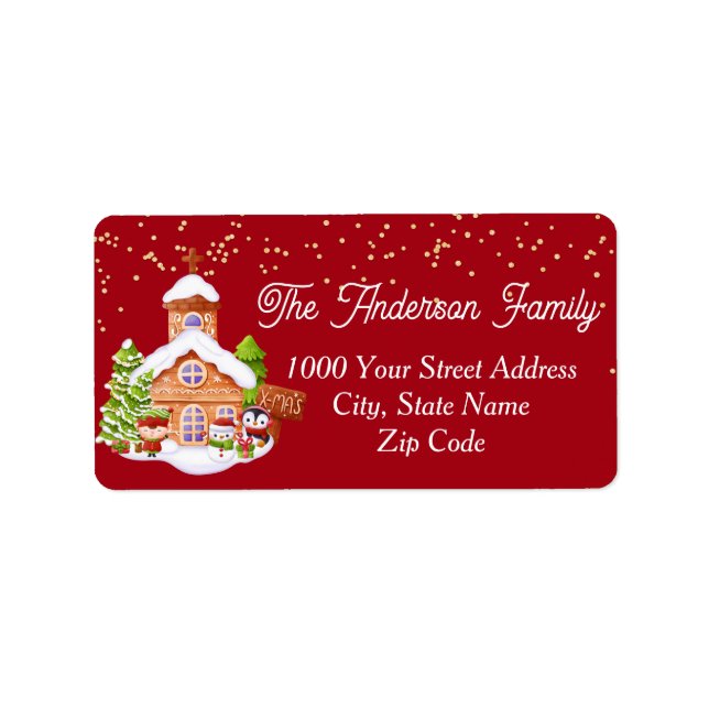Santa's Friends Return Address Label (Front)