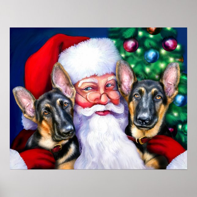 Santas German Shepherd Dogs B&T Poster (Front)