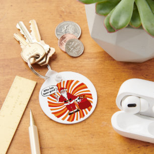 Santa's Gift Bag Key Ring