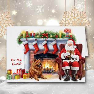 Santa's Gift Chow Chow Dog Holiday