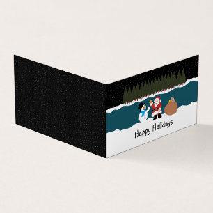 Santa's Gift, Family Photo Christmas Card