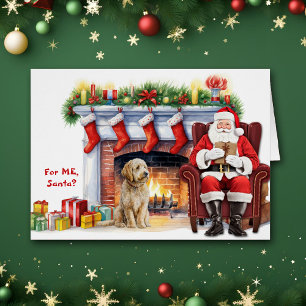 Santa's Gift Goldendoodle Dog Christmas
