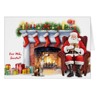 Santa's Gift Greyhound Dog Christmas