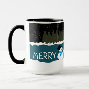 Santa's Gift To Snowman Merry Xmas Mug