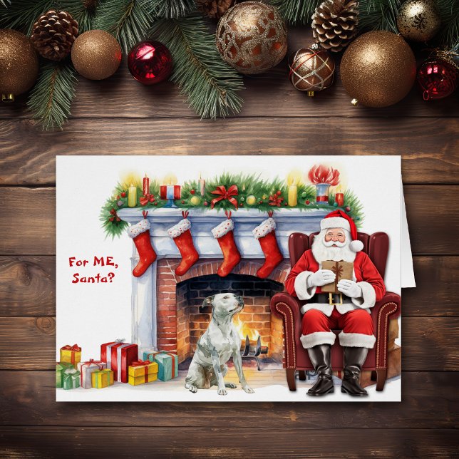 Santa's Gift White Pitbull Dog Holiday (Creator Uploaded)