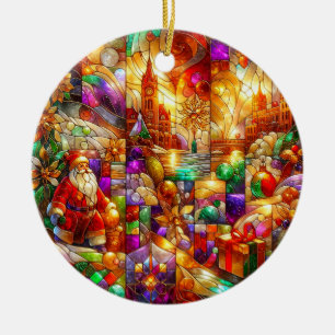 SANTA'S GIFTS ~ Ceramic Ornament ~
