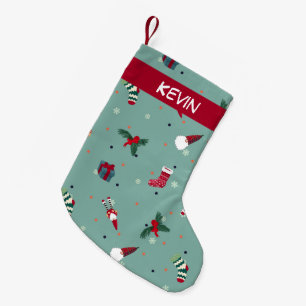 Santa's gifts small christmas stocking