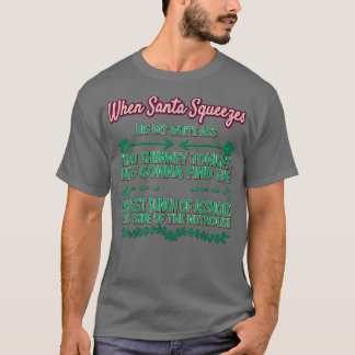Santas Gonna Find Jolliest Bunch Funny Humour Fun T-Shirt