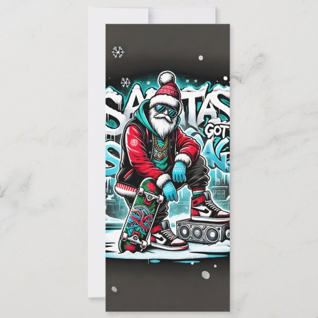 Santa's Got Swag Christmas Card For Boys (Front)