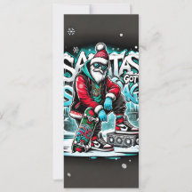 Santa's Got Swag Christmas Card For Boys