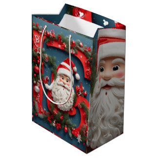 Santa's Greetings - Full HD Printed Christmas Gift Medium Gift Bag