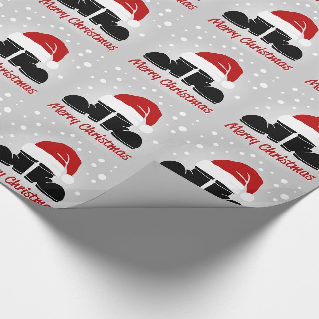Santa's Hat and Boots Wrapping Paper (Corner)