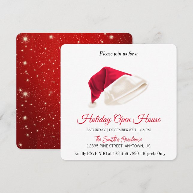 Santa's hat, Christmas magic Holiday Card (Front/Back)