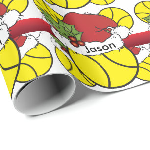 Santa's Hat Christmas Tennis Balls DIY Name Wrapping Paper