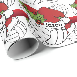 Santa's Hat Christmas Volleyball | DIY Name Wrapping Paper