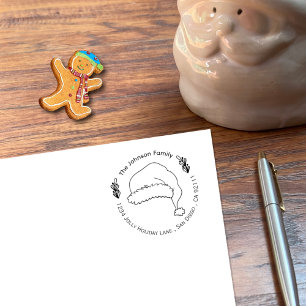 Santa's Hat Doodle Christmas Self-Inking Stamp