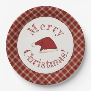 Santa's Hat Holiday Paper Plate