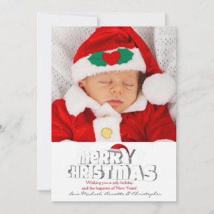 Santa's Hat Photo Holiday Card