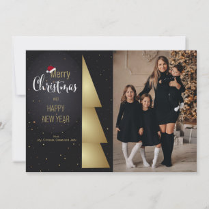 Santa's Hat Sentiments Photo Holiday Card