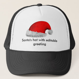 Santa's hat with editable greeting