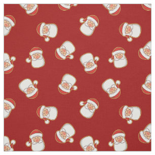 Santa's Head Pattern Fabric