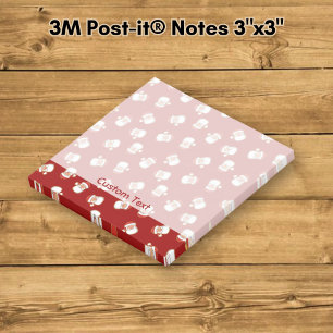Santa's Head Pattern Post-it Notes