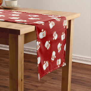 Santa's Head Pattern Short Table Runner