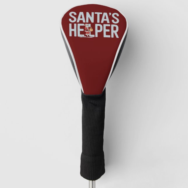 Santa's Helper Christmas Golf Head Cover (Front)