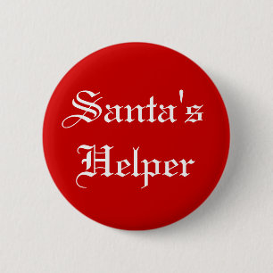 Santa's Helper Christmas Holiday Button