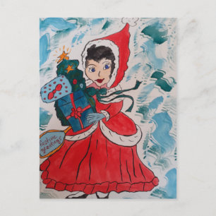 Santa's Helper Christmas Postcard