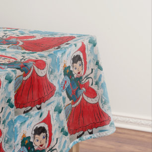 Santa's Helper Christmas Tablecloth