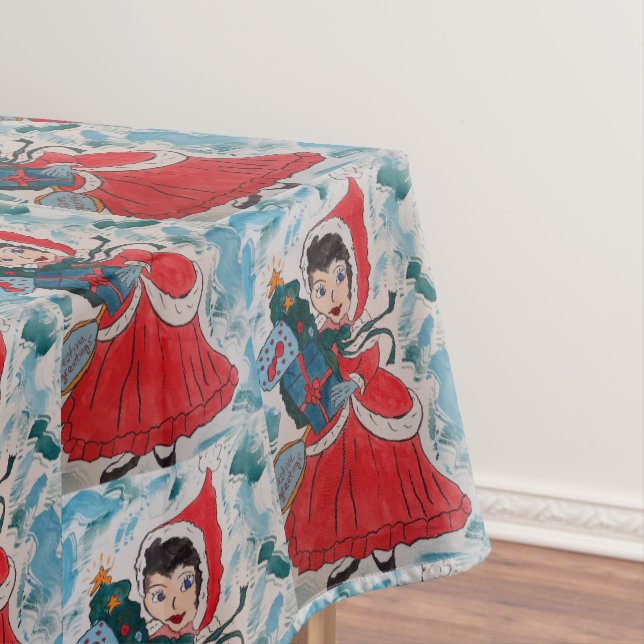 Santa's Helper Christmas  Tablecloth (In Situ)