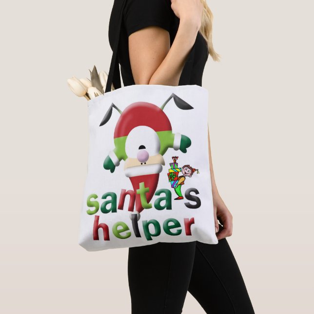 Santa's Helper Christmas Women's Tote Bags (Close Up)