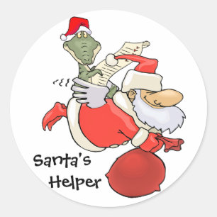 Santa's Helper Classic Round Sticker