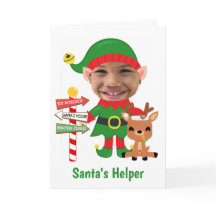 Santas Helper Cute Photo Christmas