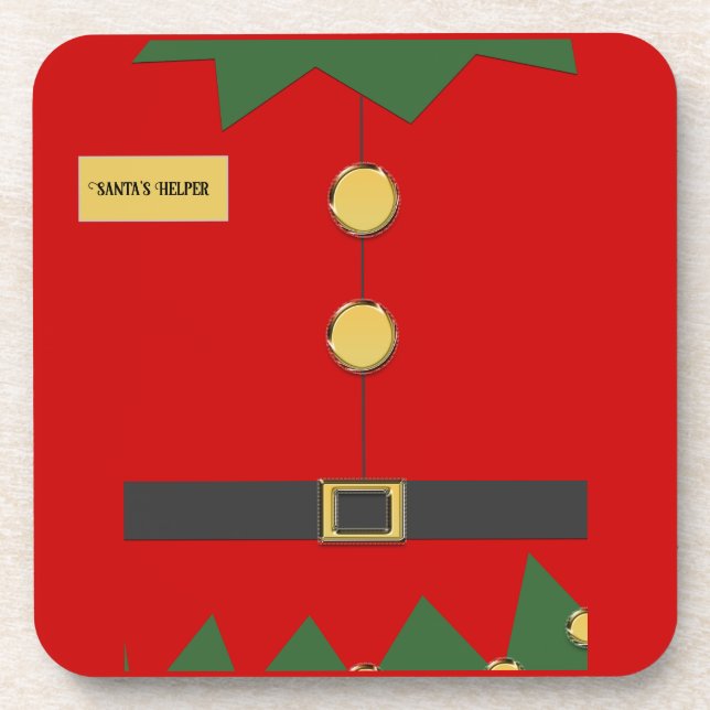 Santa's helper elf coaster (Front)