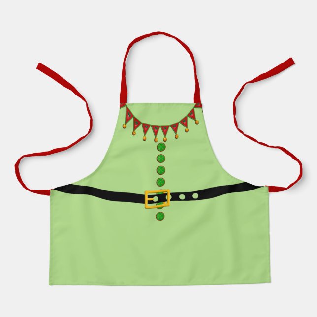 Santa's Helper Elf Costume Apron (Front)