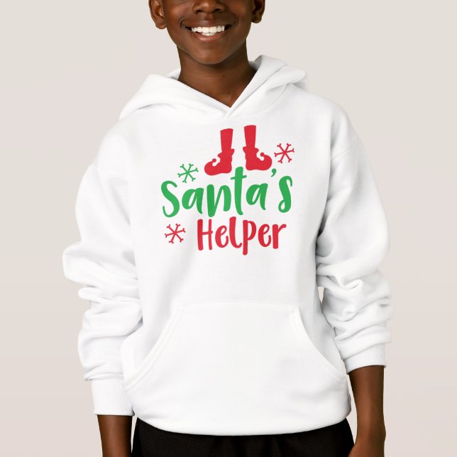Santa's Helper, Elf Shoes, Snowflakes, Christmas (Front)