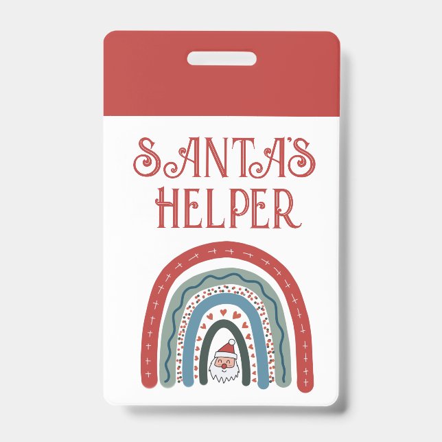 Santa's Helper Holiday Event ID Badge (Front)