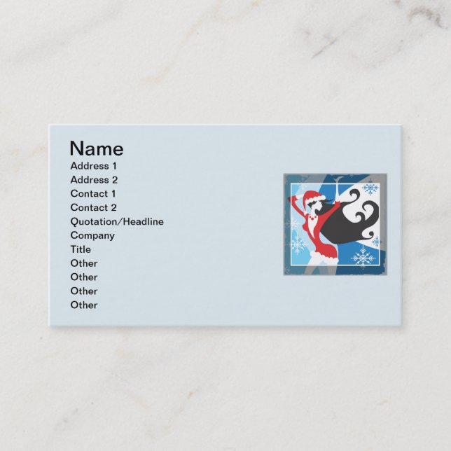 Santa's Helper - Merry Christmas Business Card (Front)