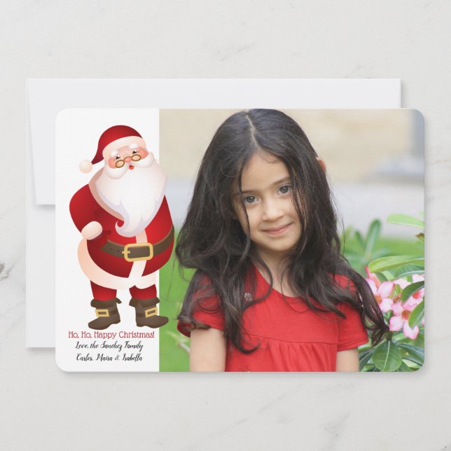 Santa's Helper Photo Holiday Card (Front)