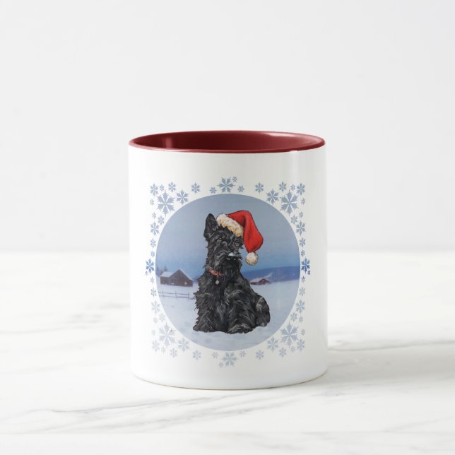 Santa's Helper Scottish Terrier Mug (Center)