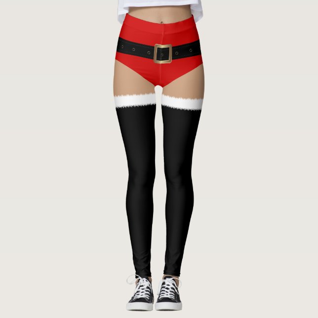 Santa's Helper Short Shorts Leggings (Front)